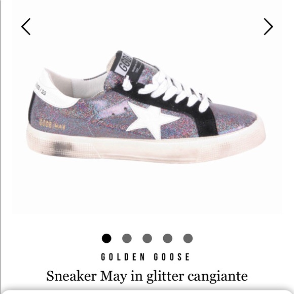 Golden Goose Shoes - Golden Goose May Glitter Sneakers, sz 38